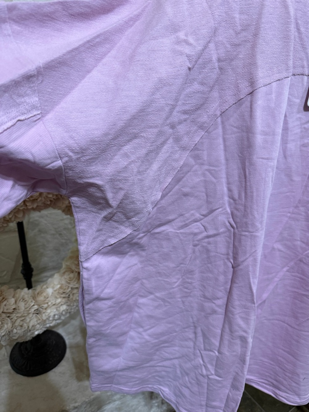 Relaxed Light Lavender Long Sleeve Scoop Neck Top - Picture 4 of 5